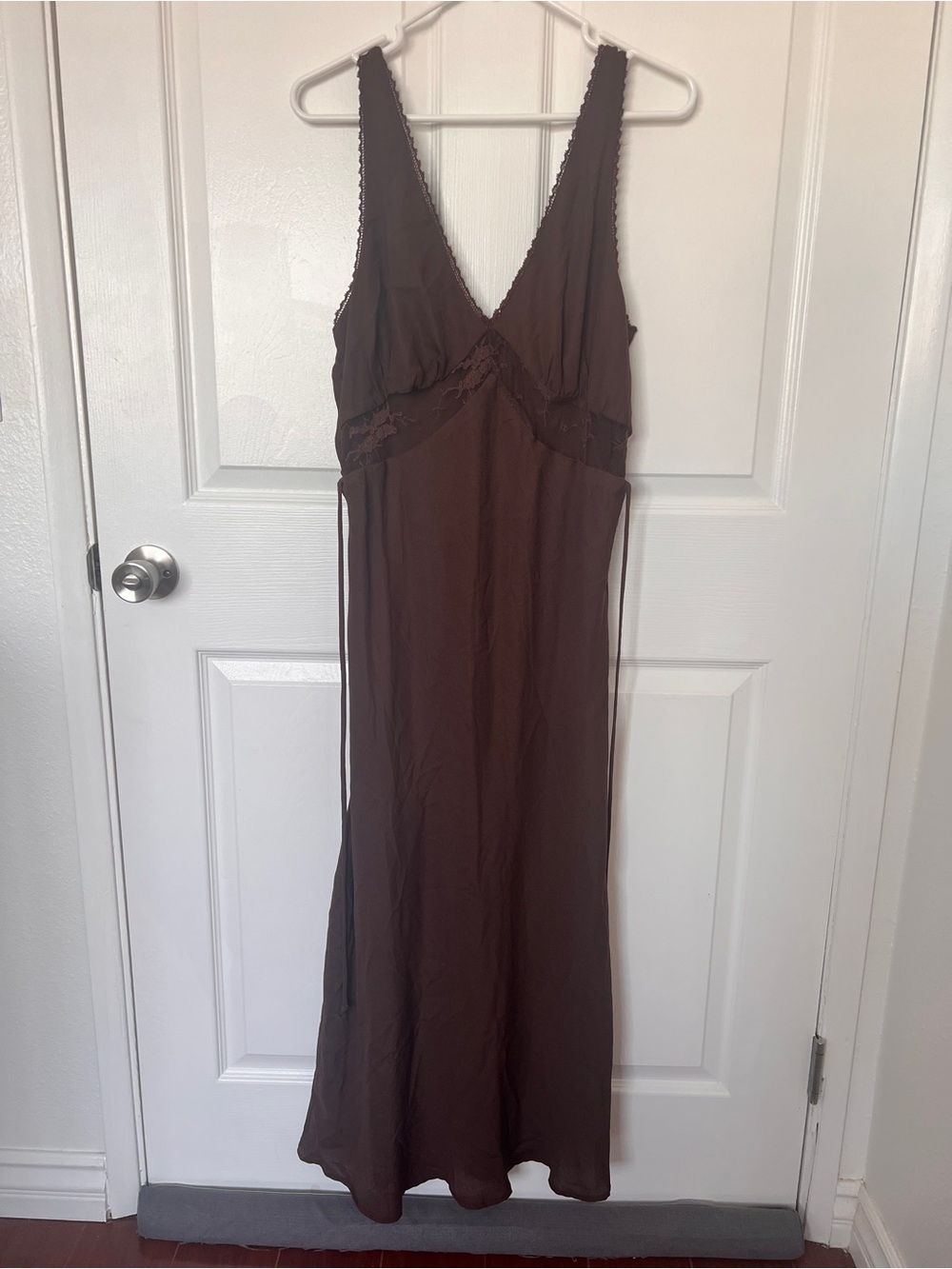 wild fable Brown Midi Slip Dress